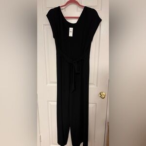 LOFT Tie-Front Jumpsuit, Black, Size 10, NWT